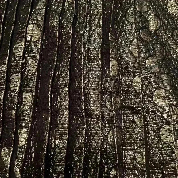 J.Crew pleated elastic waist pocket gold shimmer skirt 4 - Picture 5 of 6